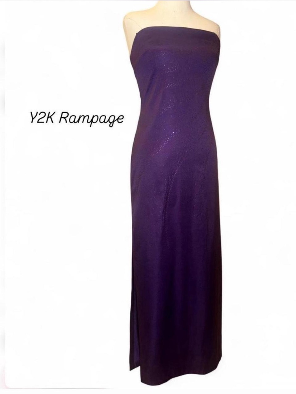 Rampage Strapless Deep Violet Evening Gown